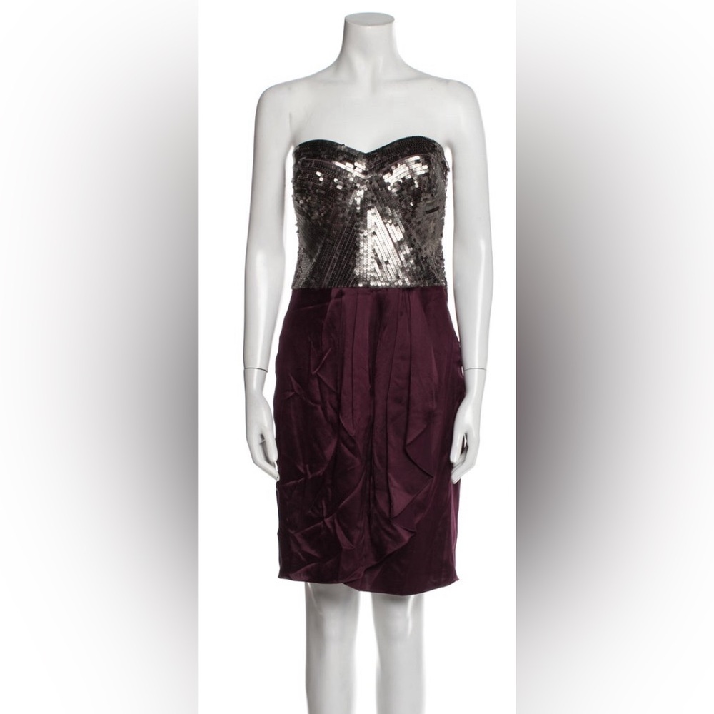 TED BAKER PLUM SEQUIN DRESS SIZE 6
